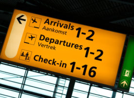 Bord vertrekken Schiphol