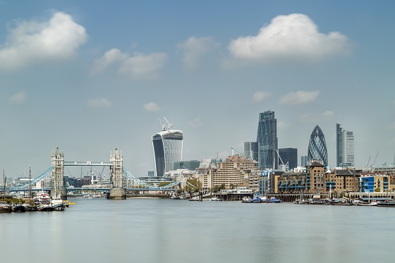 Londen skyline towerbridge